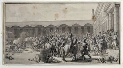 Defence of the National Convention in the Place du Carrousel, 12 Vendemiaire An IV (4th October 1795) by Jean Jacques Francois Le Barbier